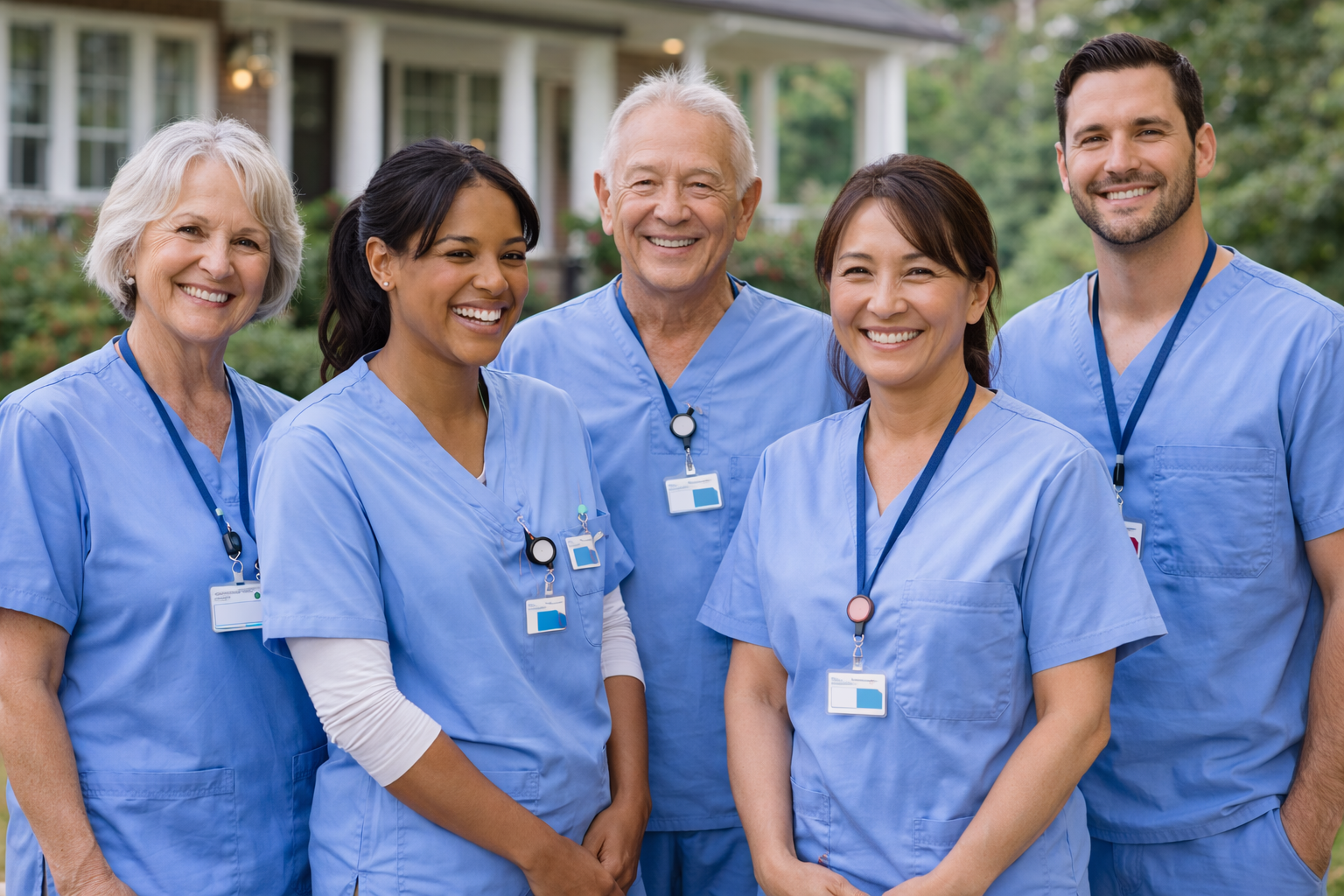 Professional caregiver providing compassionate care